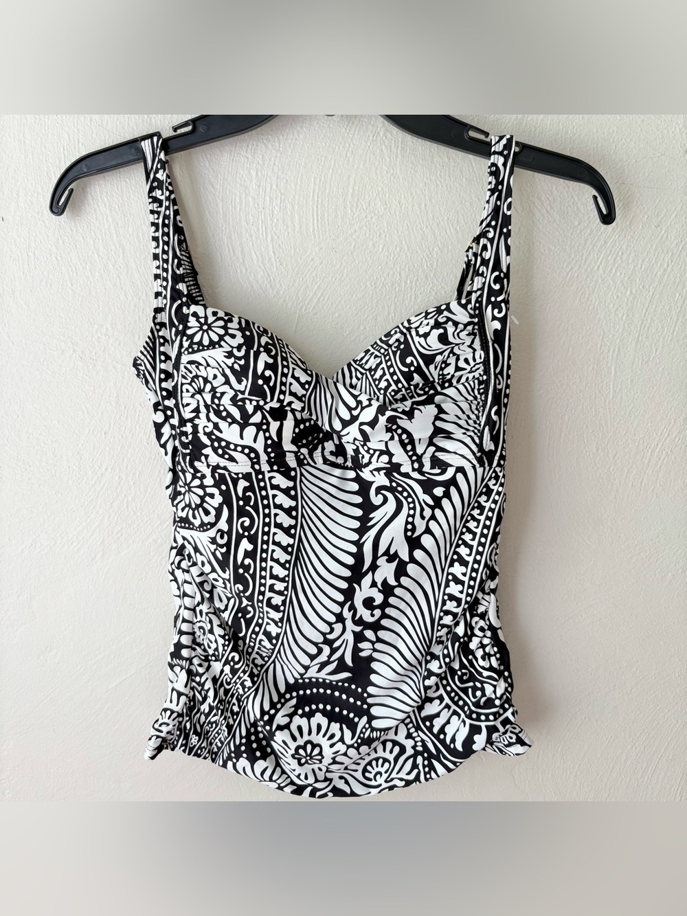 La Blanca Black & White Tankini Swimsuit Top
